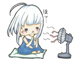 One day, I picked a black cat and a girl sticker #1758475