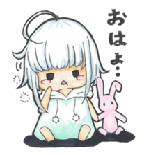 One day, I picked a black cat and a girl sticker #1758477