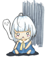 One day, I picked a black cat and a girl sticker #1758479