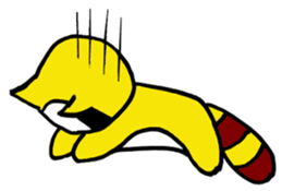 Raccoon Pu-yon sticker #1761144