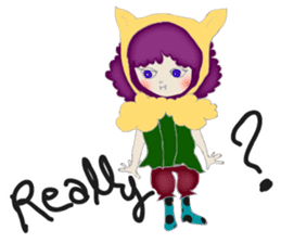 A wolf girl and a little red -English sticker #1761322