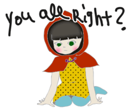 A wolf girl and a little red  -English sticker #1761326