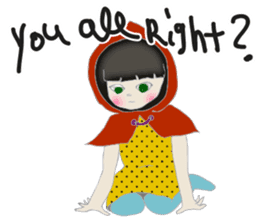 A wolf girl and a little red -English sticker #1761326