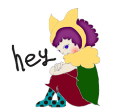 A wolf girl and a little red  -English sticker #1761328