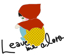 A wolf girl and a little red  -English sticker #1761330