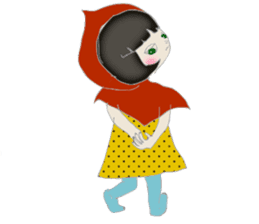 A wolf girl and a little red -English sticker #1761331