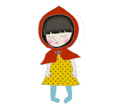 A wolf girl and a little red -English sticker #1761332