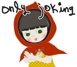 A wolf girl and a little red  -English sticker #1761334