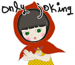 A wolf girl and a little red -English sticker #1761334