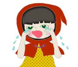 A wolf girl and a little red -English sticker #1761337