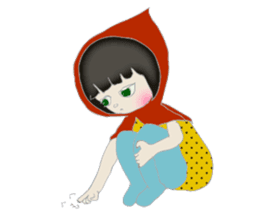 A wolf girl and a little red -English sticker #1761340