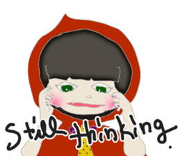 A wolf girl and a little red  -English sticker #1761341