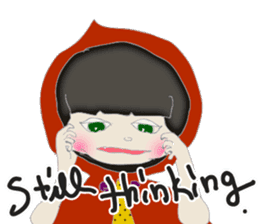 A wolf girl and a little red -English sticker #1761341