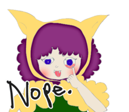 A wolf girl and a little red  -English sticker #1761342