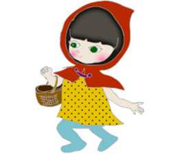 A wolf girl and a little red  -English sticker #1761343