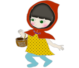 A wolf girl and a little red -English sticker #1761343