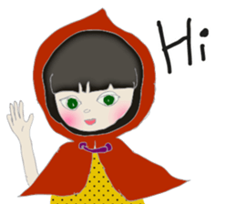 A wolf girl and a little red  -English sticker #1761344