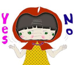 A wolf girl and a little red -English sticker #1761345