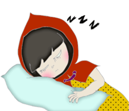 A wolf girl and a little red  -English sticker #1761346