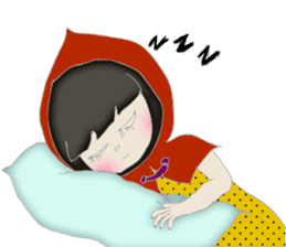 A wolf girl and a little red -English sticker #1761346