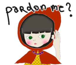 A wolf girl and a little red  -English sticker #1761348