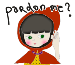 A wolf girl and a little red -English sticker #1761348