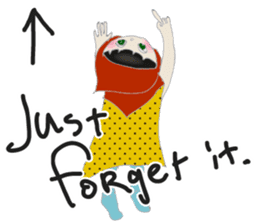 A wolf girl and a little red -English sticker #1761349