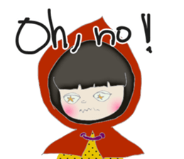 A wolf girl and a little red  -English sticker #1761350