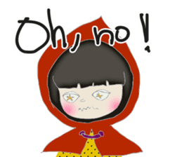 A wolf girl and a little red -English sticker #1761350