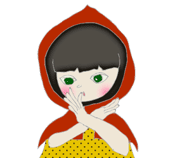 A wolf girl and a little red -English sticker #1761352