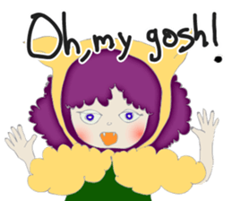 A wolf girl and a little red  -English sticker #1761355