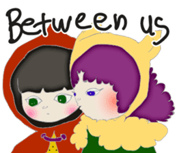 A wolf girl and a little red -English sticker #1761356