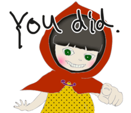 A wolf girl and a little red  -English sticker #1761359