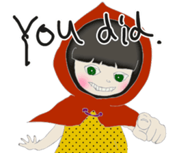 A wolf girl and a little red -English sticker #1761359