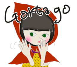 A wolf girl and a little red -English sticker #1761360