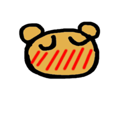 Bear A troubled face sticker #1762577