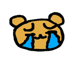 Bear A troubled face sticker #1762578