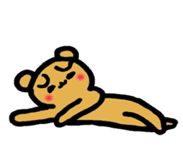 Bear A troubled face sticker #1762587