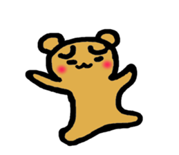 Bear A troubled face sticker #1762588