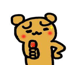 Bear A troubled face sticker #1762596