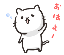 Pretty white cat sticker #1763321
