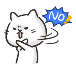 Pretty white cat sticker #1763325