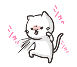 Pretty white cat sticker #1763327