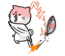 Pretty white cat sticker #1763328