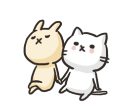 Pretty white cat sticker #1763331