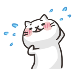 Pretty white cat sticker #1763332