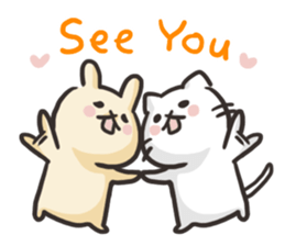 Pretty white cat sticker #1763334