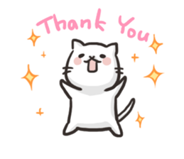 Pretty white cat sticker #1763335