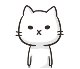 Pretty white cat sticker #1763342