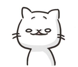 Pretty white cat sticker #1763343